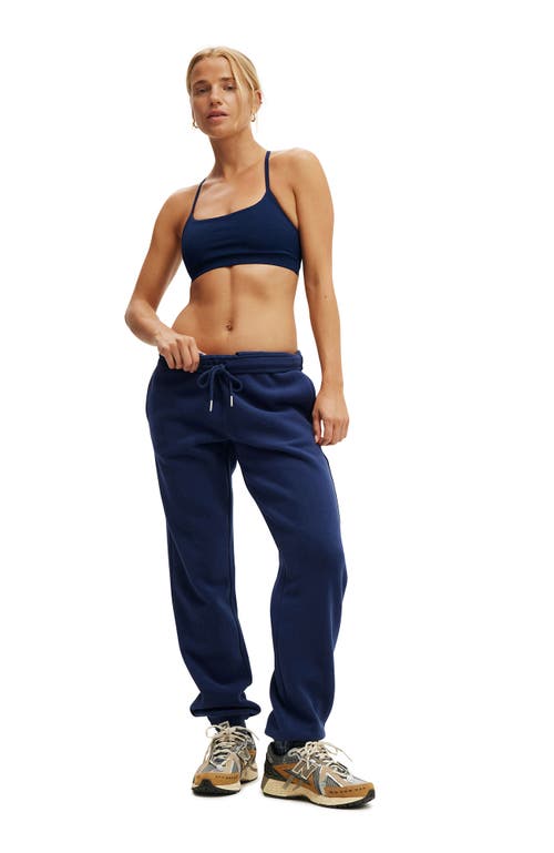 Cotton On Body Active Plush Essential Gym Trackpant In Blue