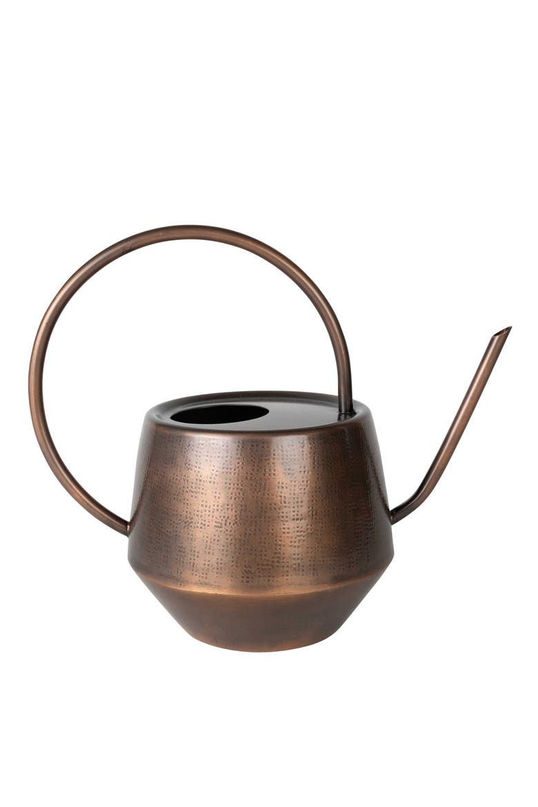 Antique Copper Watering Can, Main, color, Brown