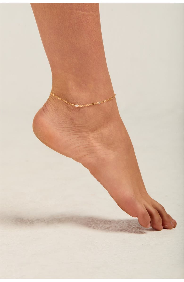 Set & Stones Ezra Anklet, Alternate, color, Gold