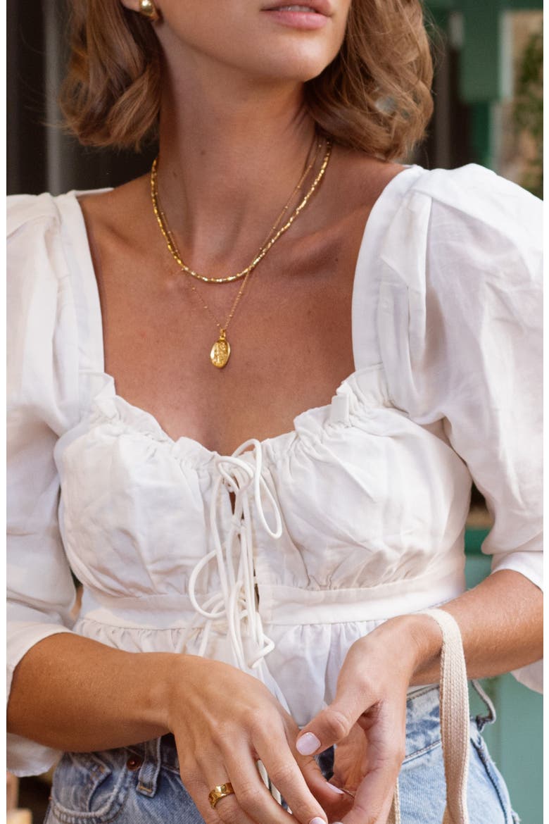 St. Christopher Talisman Necklace, Alternate, color, Yellow Gold Vermeil