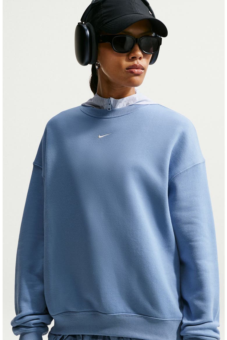 Studio Fleece Oversized Sweatshirt, Alternate, color, 486 WORKBL/SAIL