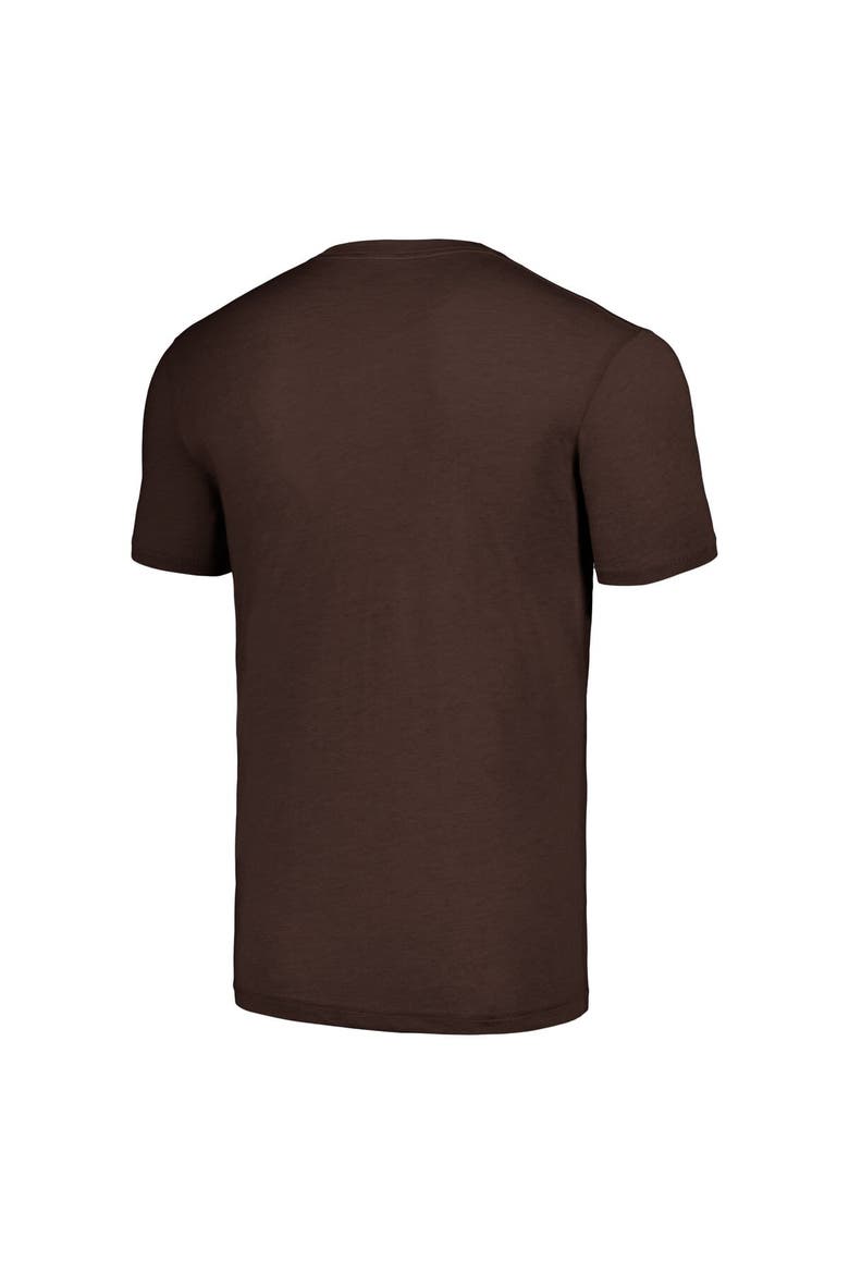Men's Homage  Joe Thomas Heathered Brown Cleveland Browns  Caricature Retired Player Tri-Blend T-Shirt, Alternate, color, Brown