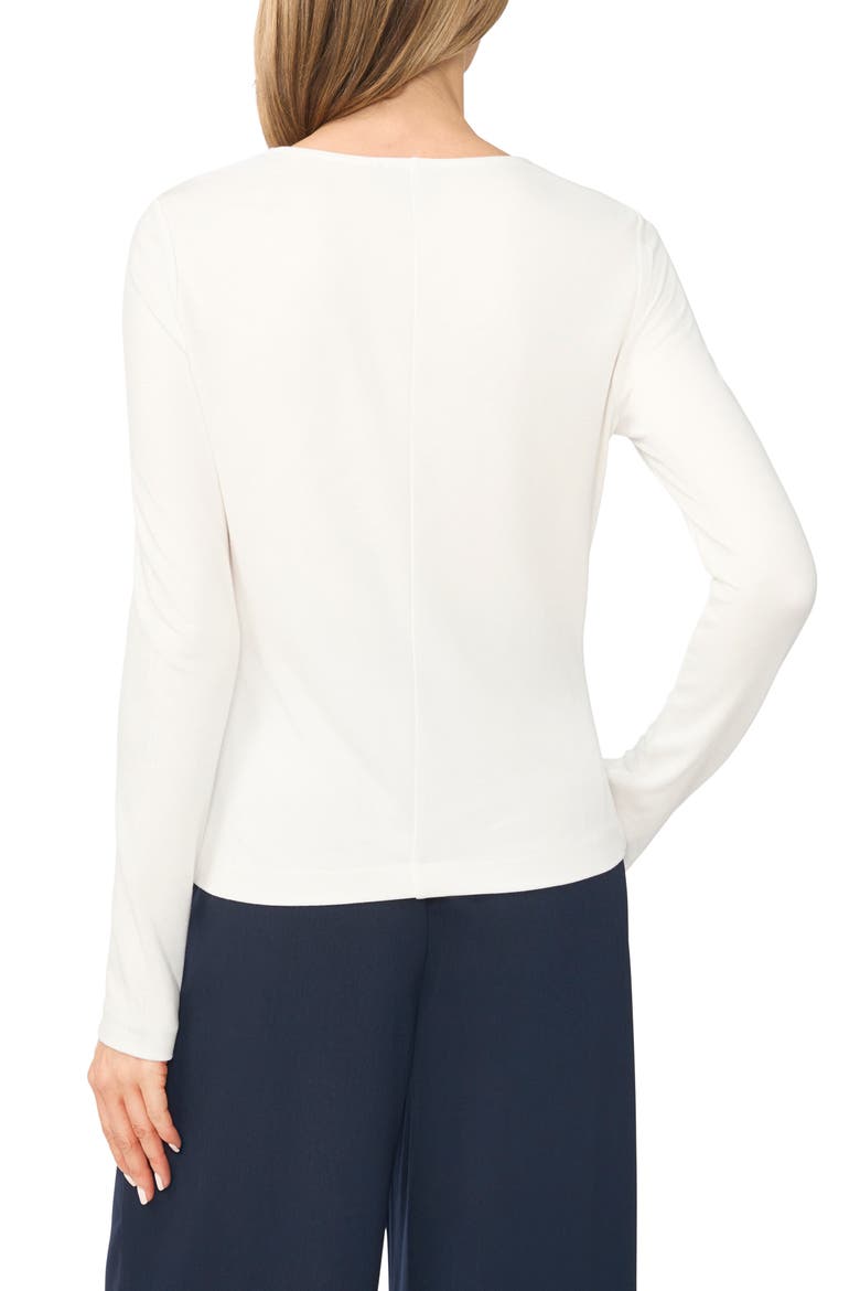 Long Sleeve Ponte Top, Alternate, color, NEW IVORY