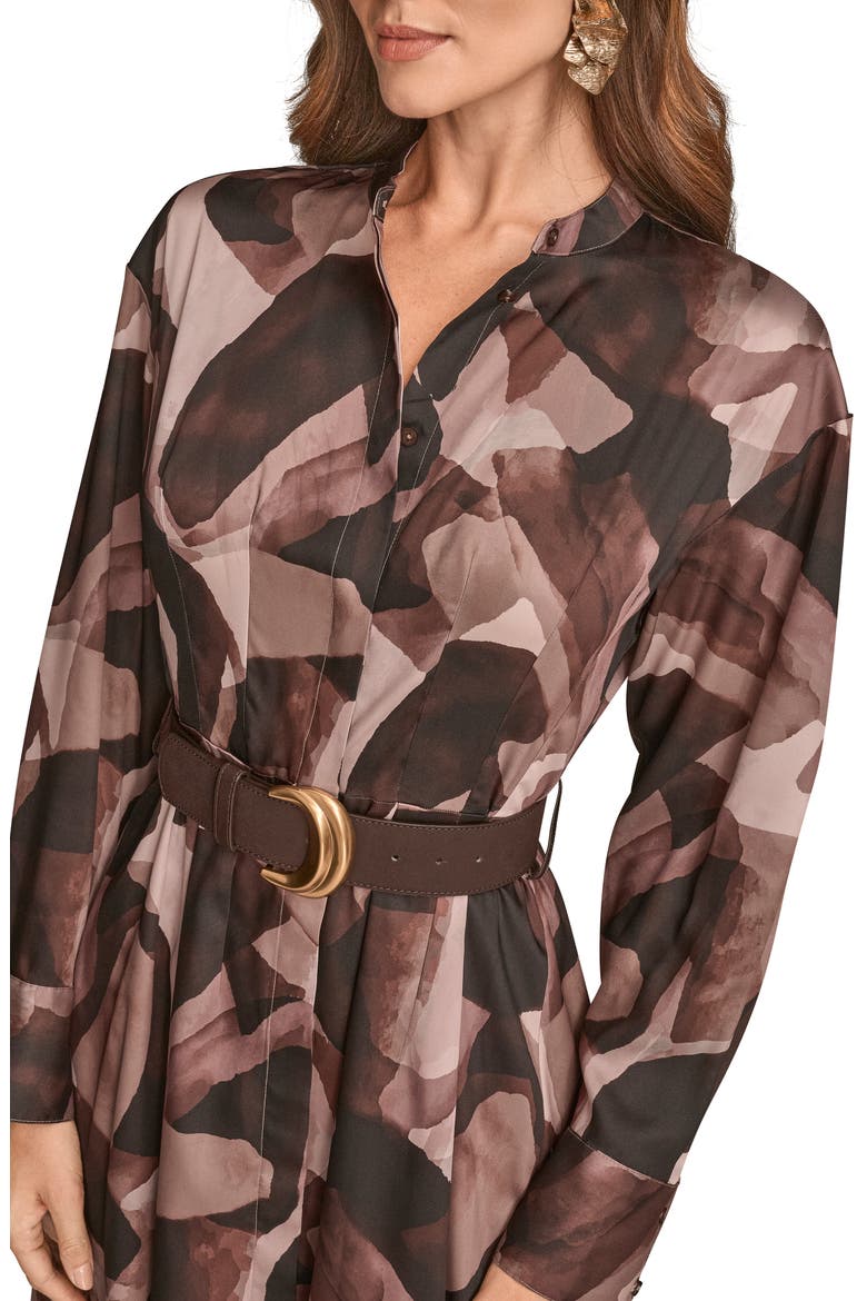 Abstract Print Long Sleeve Shirtdress, Alternate, color, NOLITA MULTI