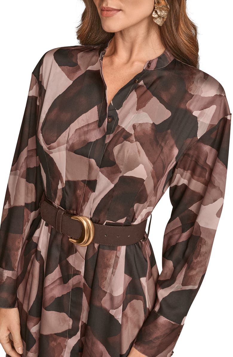 Donna Karan New York Abstract Print Long Sleeve Shirtdress, Alternate, color, Nolita Multi