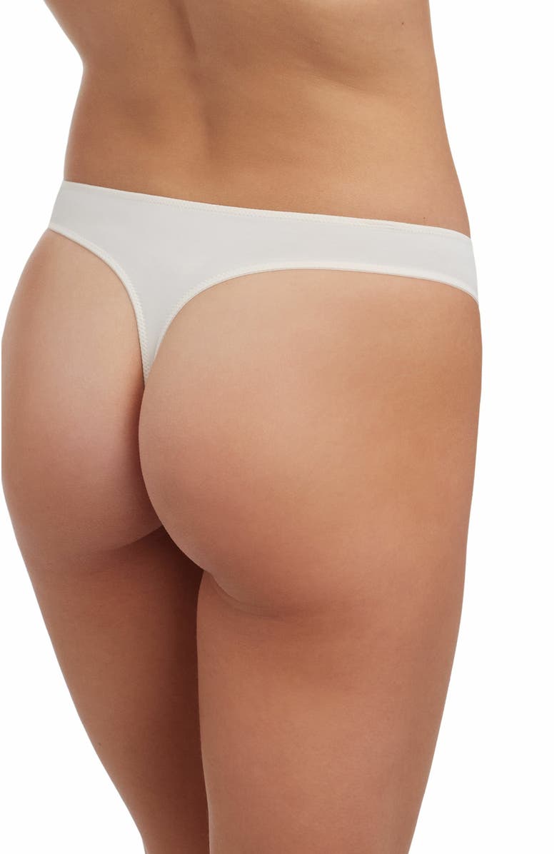 Skarlett Blue Entice Lace Front Thong, Alternate, color, Icing/Rose Gold