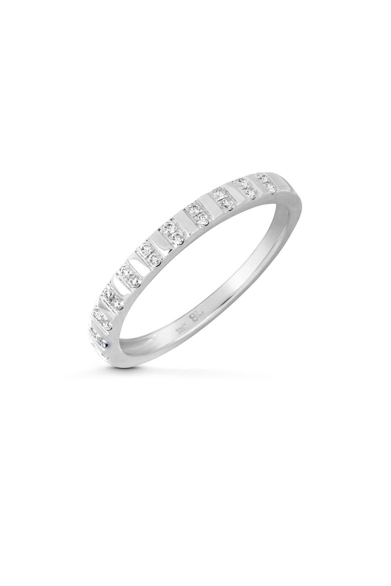Kiera 18K White Gold Diamond Stackable Band Ring, Main, color, 18KW