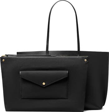 Perry Triple Compartment Leather Tote