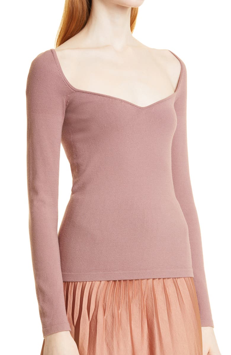 Vince Sweetheart Neck Knit Top, Alternate, color,