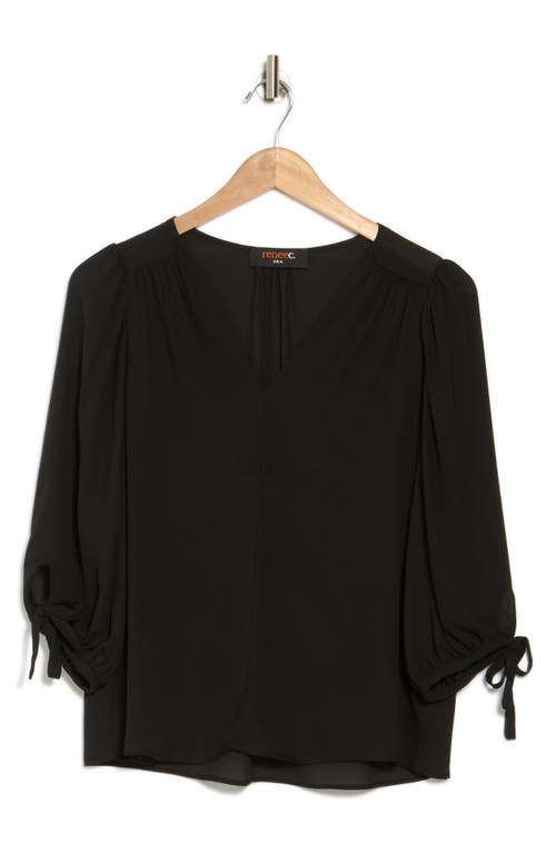 Shop Renee C V-neck Tie Sleeve Top