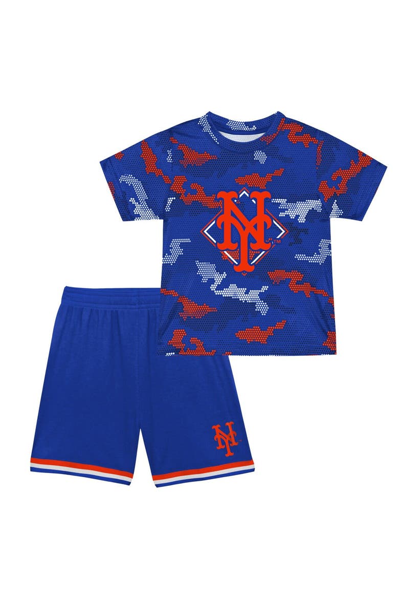 Toddler Fanatics Branded Royal New York Mets Field Ball T-Shirt & Shorts Set, Main, color, Royal
