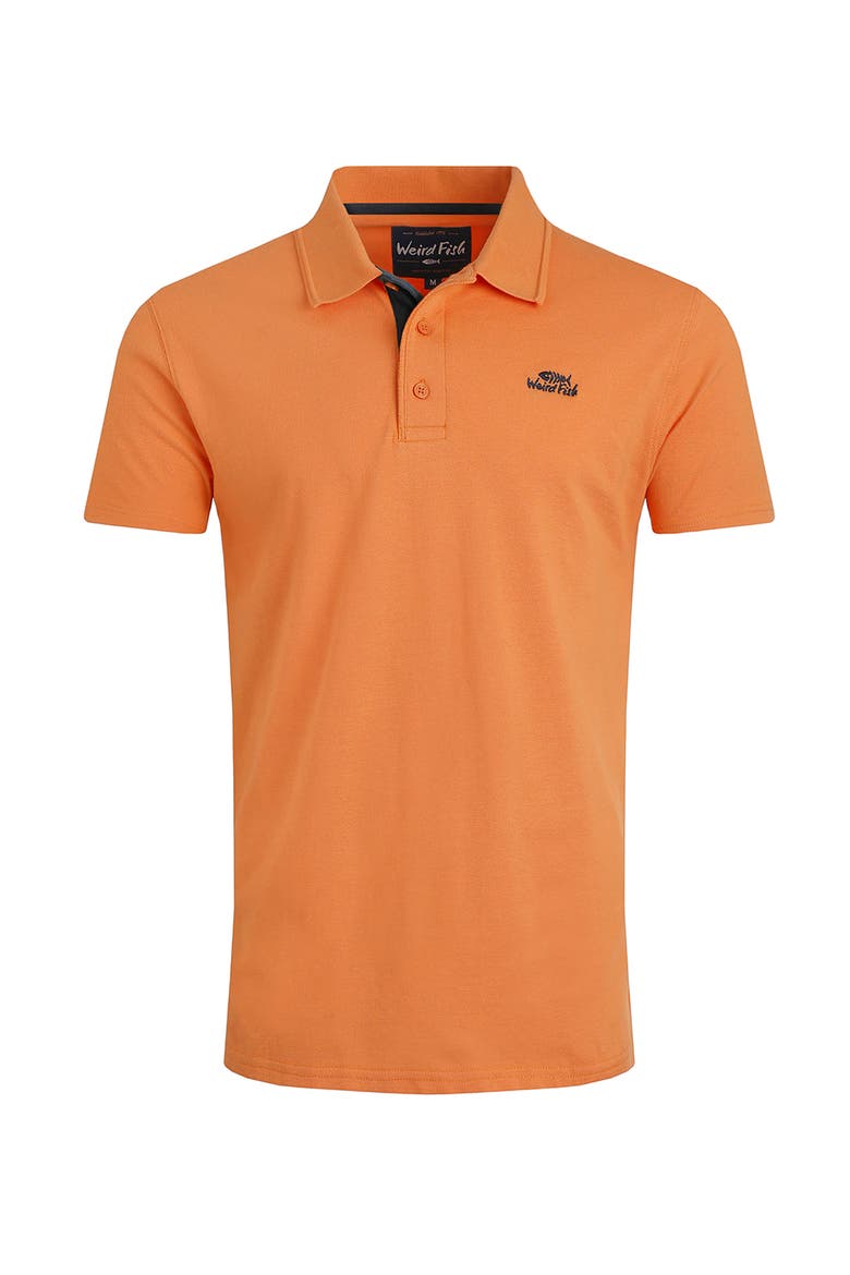 Miles Pique Polo, Alternate, color, Pumpkin