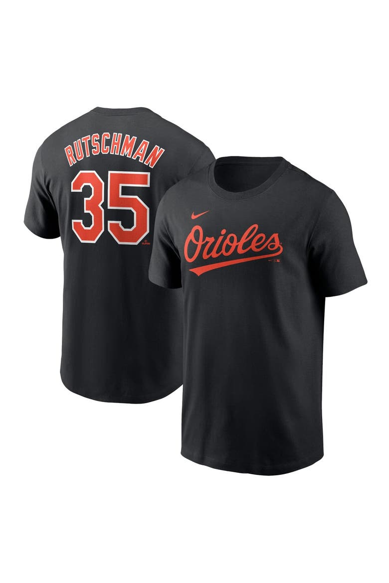 Men's Nike Adley Rutschman Black Baltimore Orioles Fuse Name & Number T-Shirt, Alternate, color, Black