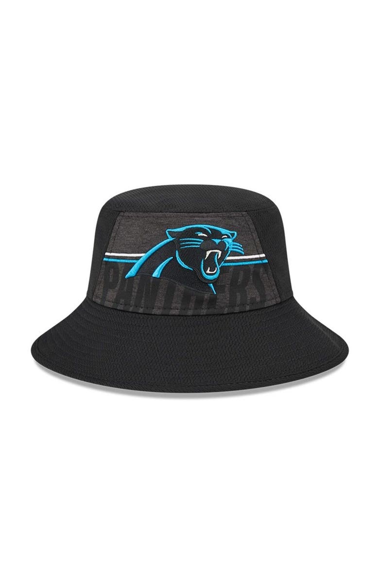 Men's New Era  Black Carolina Panthers 2023 NFL Training Camp Stretch Bucket Hat, Alternate, color, Black