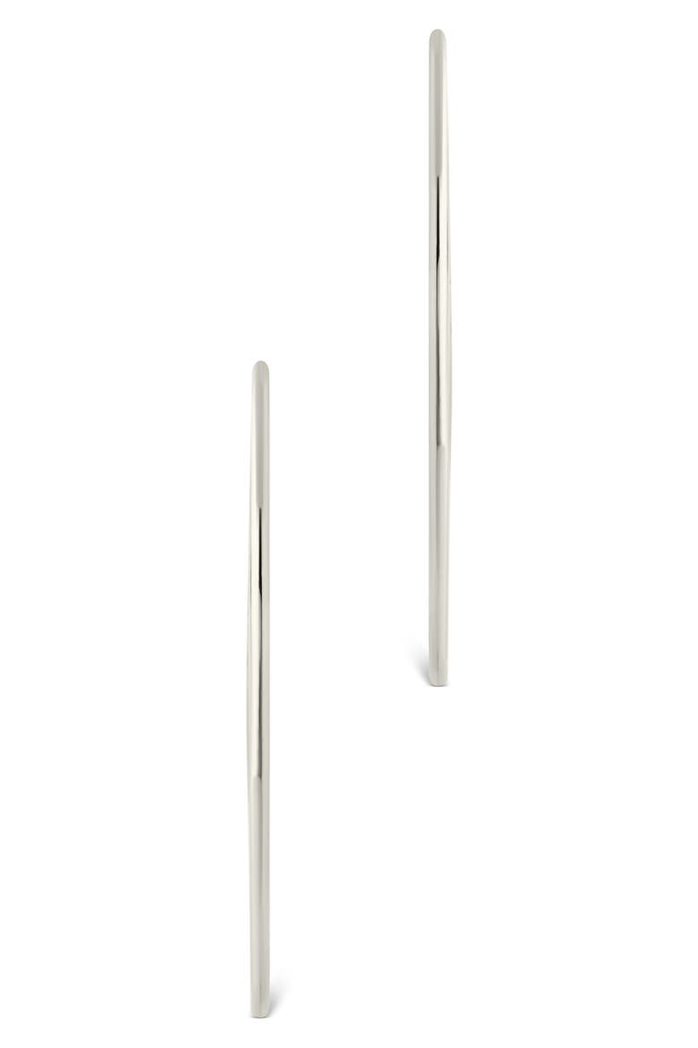 Laura Crescent Hoop Earrings, Alternate, color, SILVER