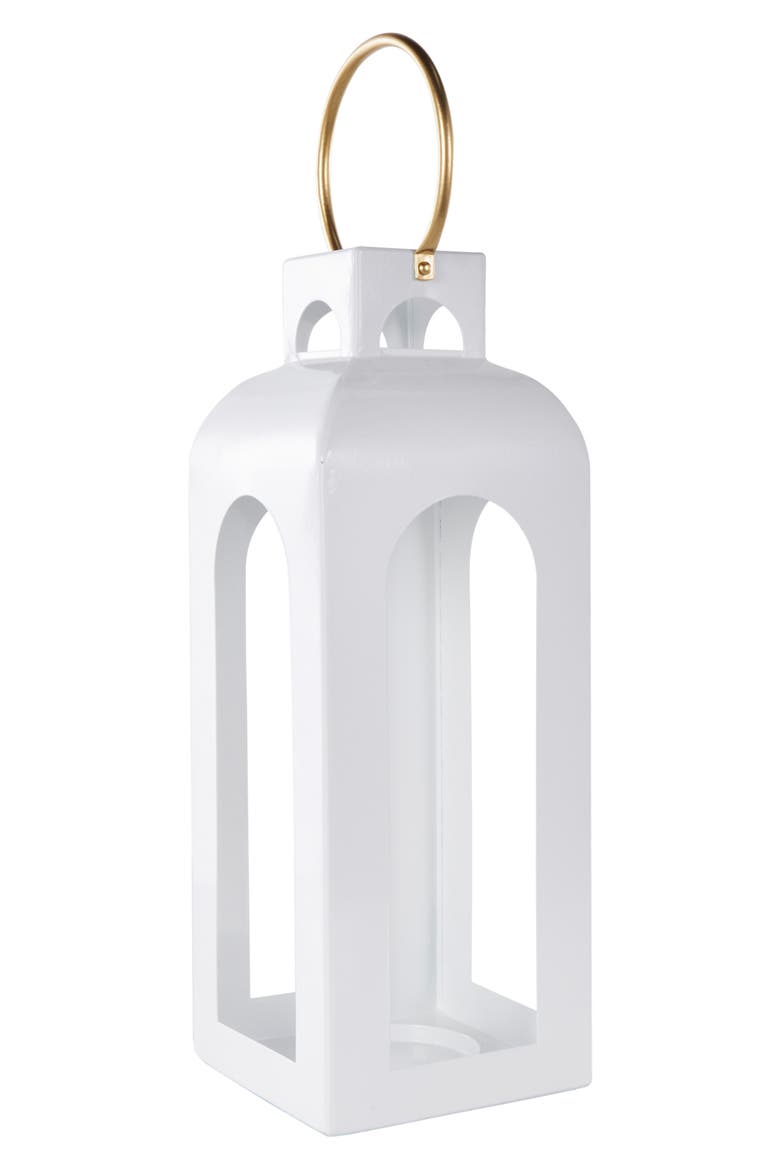 Metal Candle Lantern, Alternate, color, WHITE