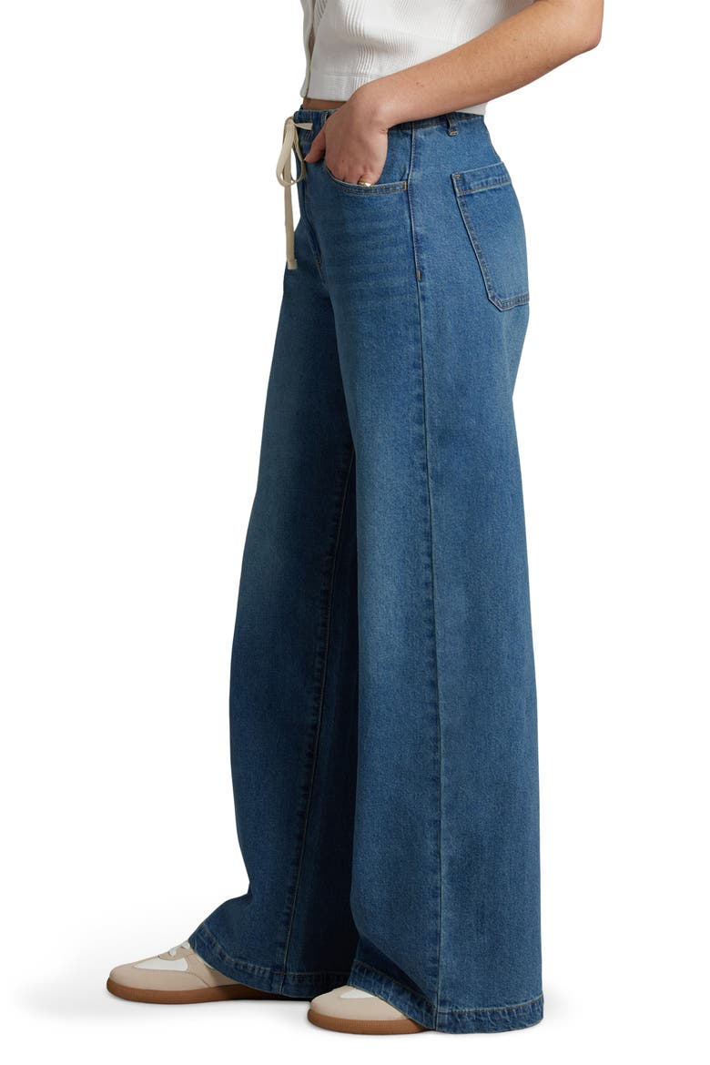 Selah Wide Leg Drawstring Jeans, Alternate, color, TOPANGA BLUE