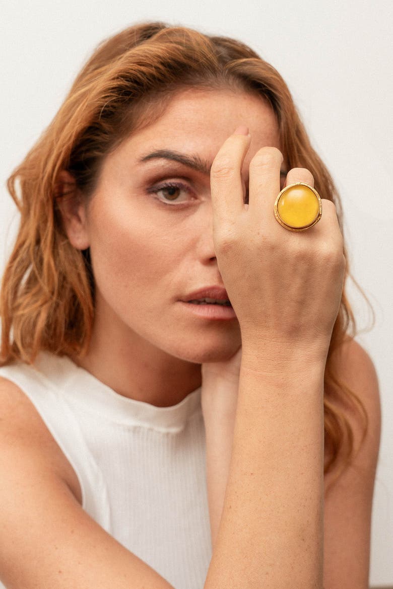 Macaron Ring, Alternate, color, YELLOW