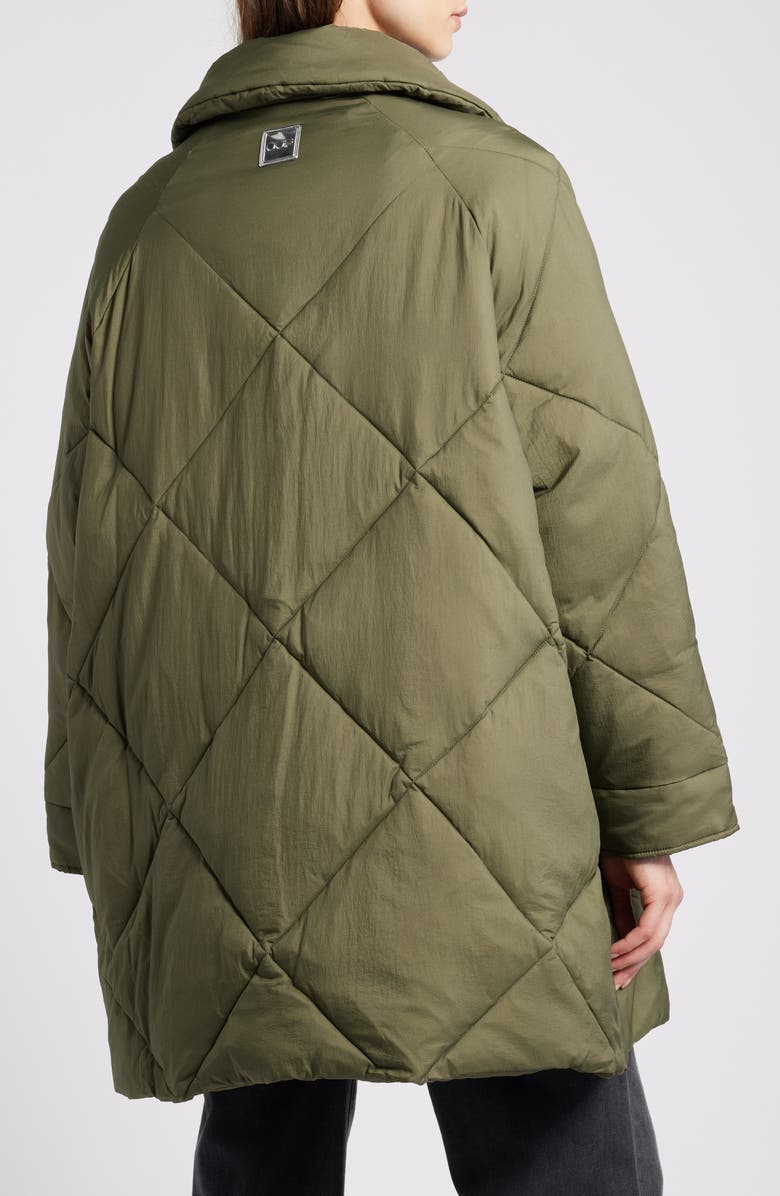 OOF WEAR Memory Nylon Water Repellent Quilted Jacket, Alternate, color, Military Green