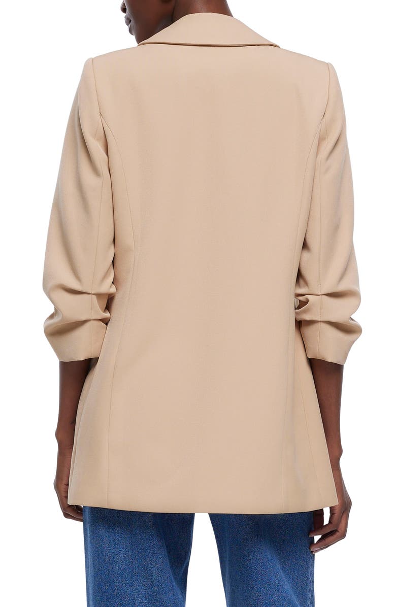River Island Ruched Sleeve Blazer, Alternate, color, 