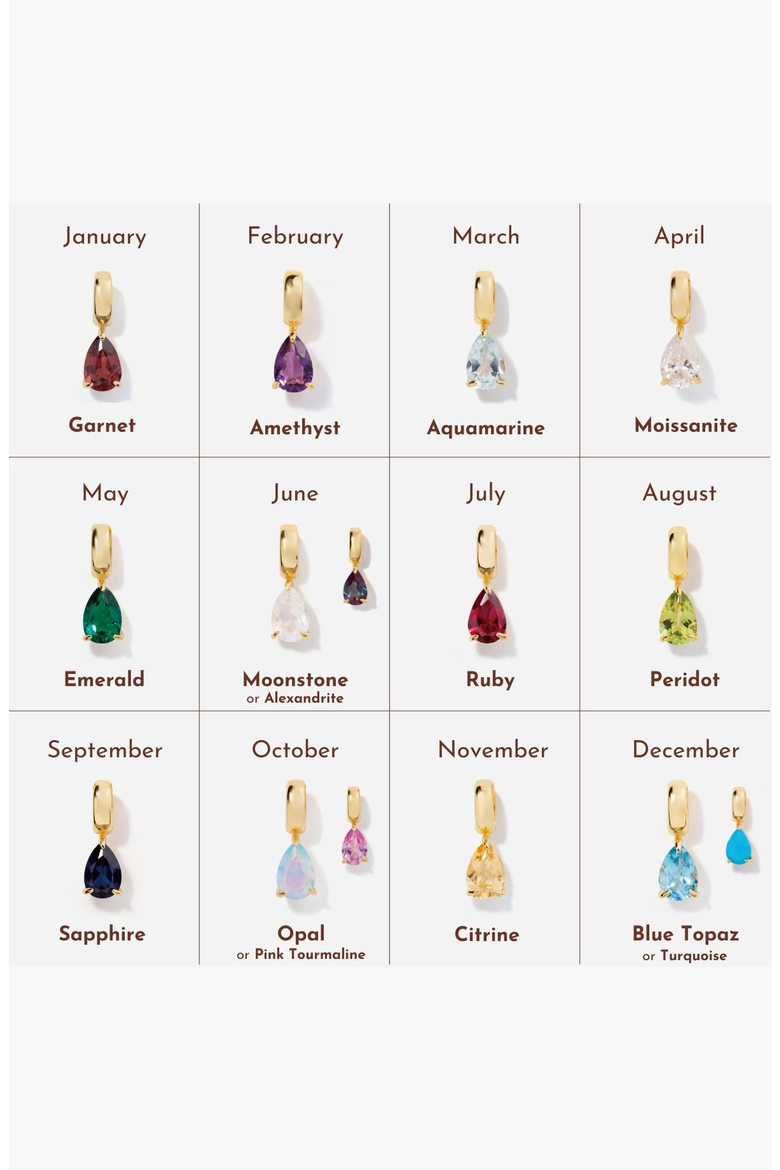 Birthstone Teardrop Necklace, Alternate, color, Moonstone/June