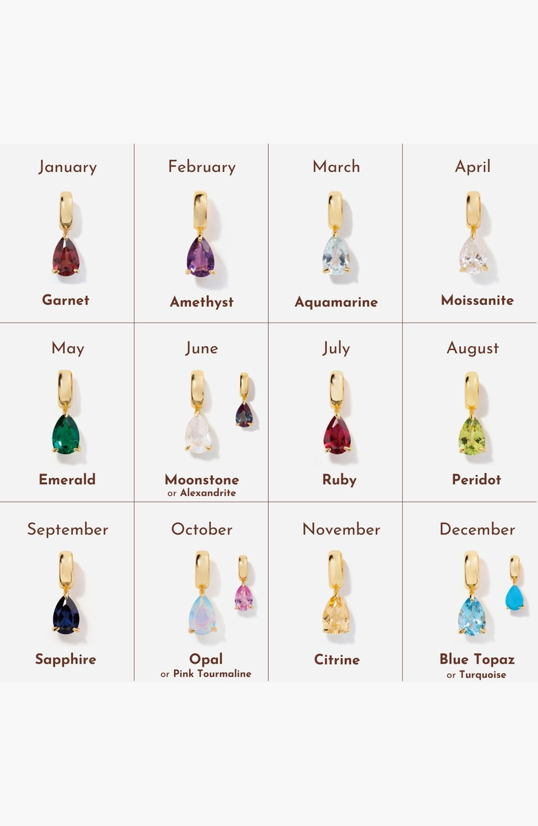 Little Sky Stone Birthstone Teardrop Necklace, Alternate, color, Moonstone/June