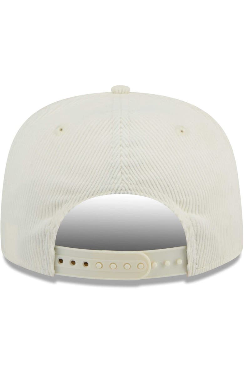 New Era Men's New Era Cream Seattle Mariners Throwback Bar Golfer Corduroy Snapback Hat, Alternate, color,