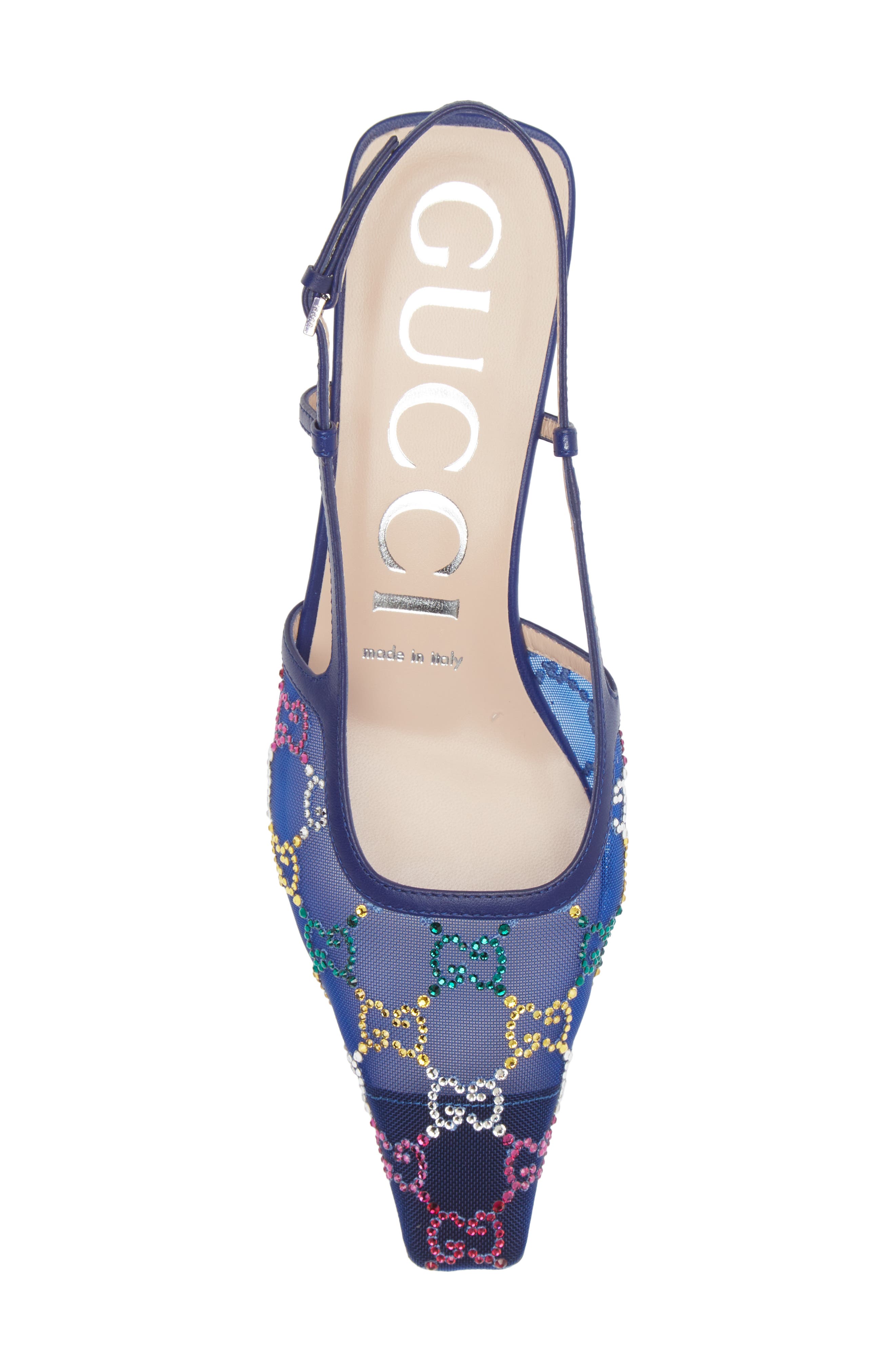 Gucci Tom GG Crystal Embellished Slingback Pump, Alternate, color, 