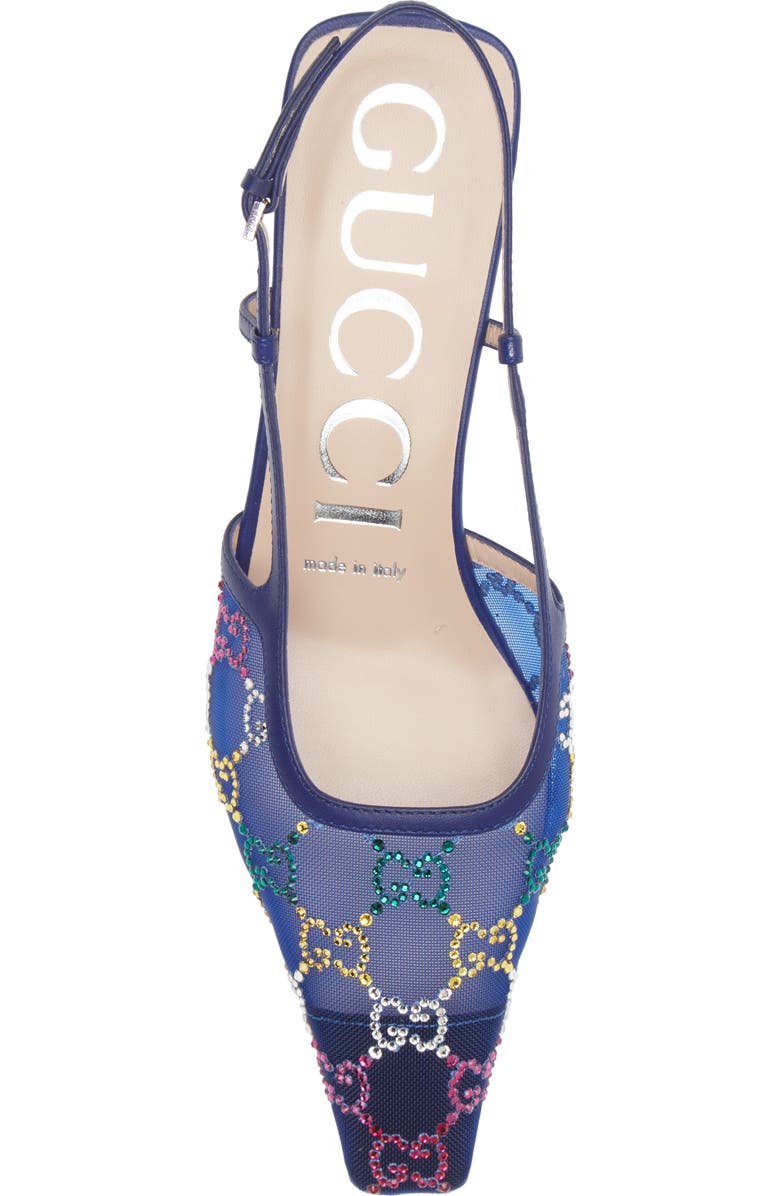 Gucci Tom GG Crystal Embellished Slingback Pump, Alternate, color,