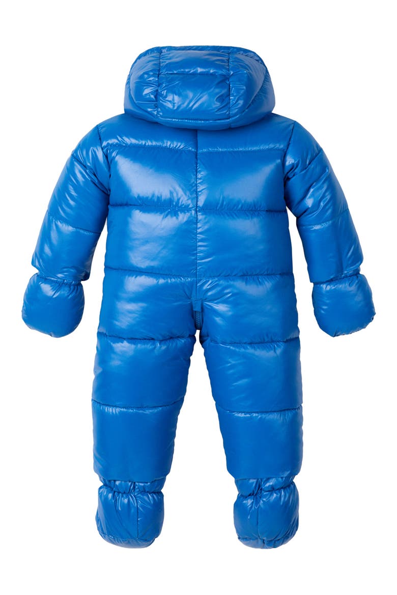 Hooded Quilted Snowsuit with Removable Mittens, Alternate, color, BLUE BERRY