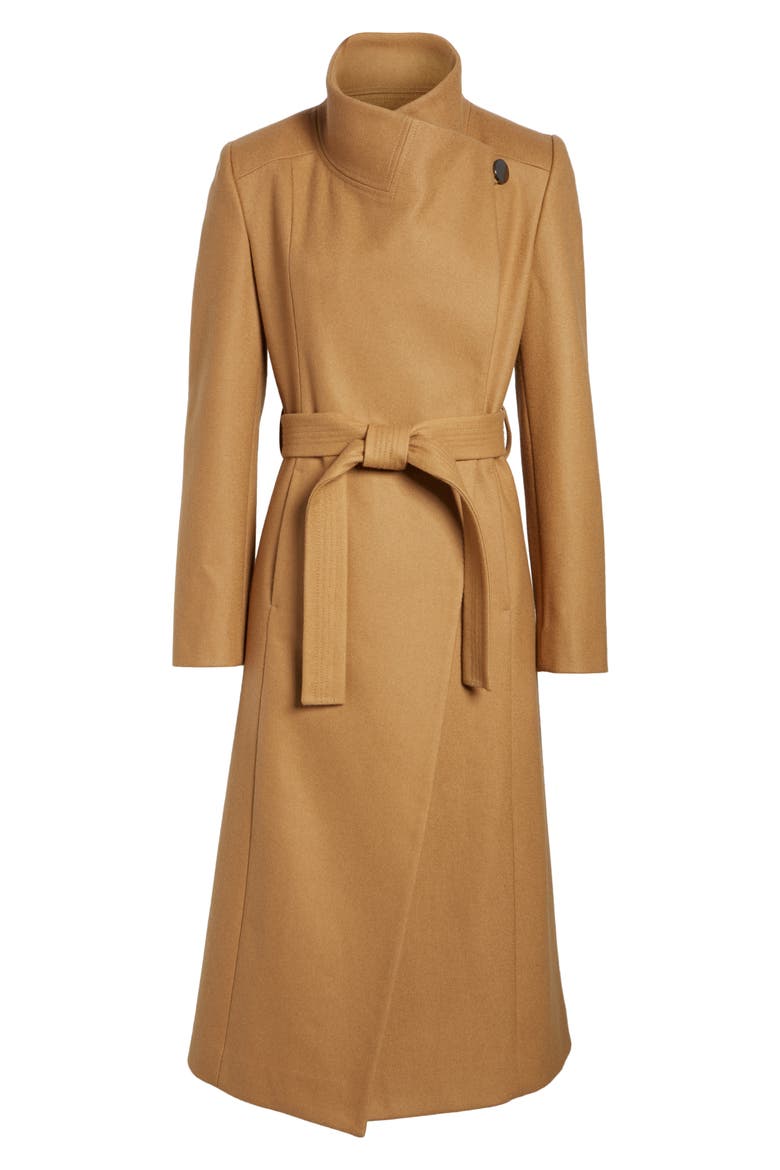 Wool Blend Maxi Wrap Coat, Alternate, color, CAMEL