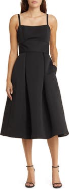 Amsale Faille Cocktail Midi Dress