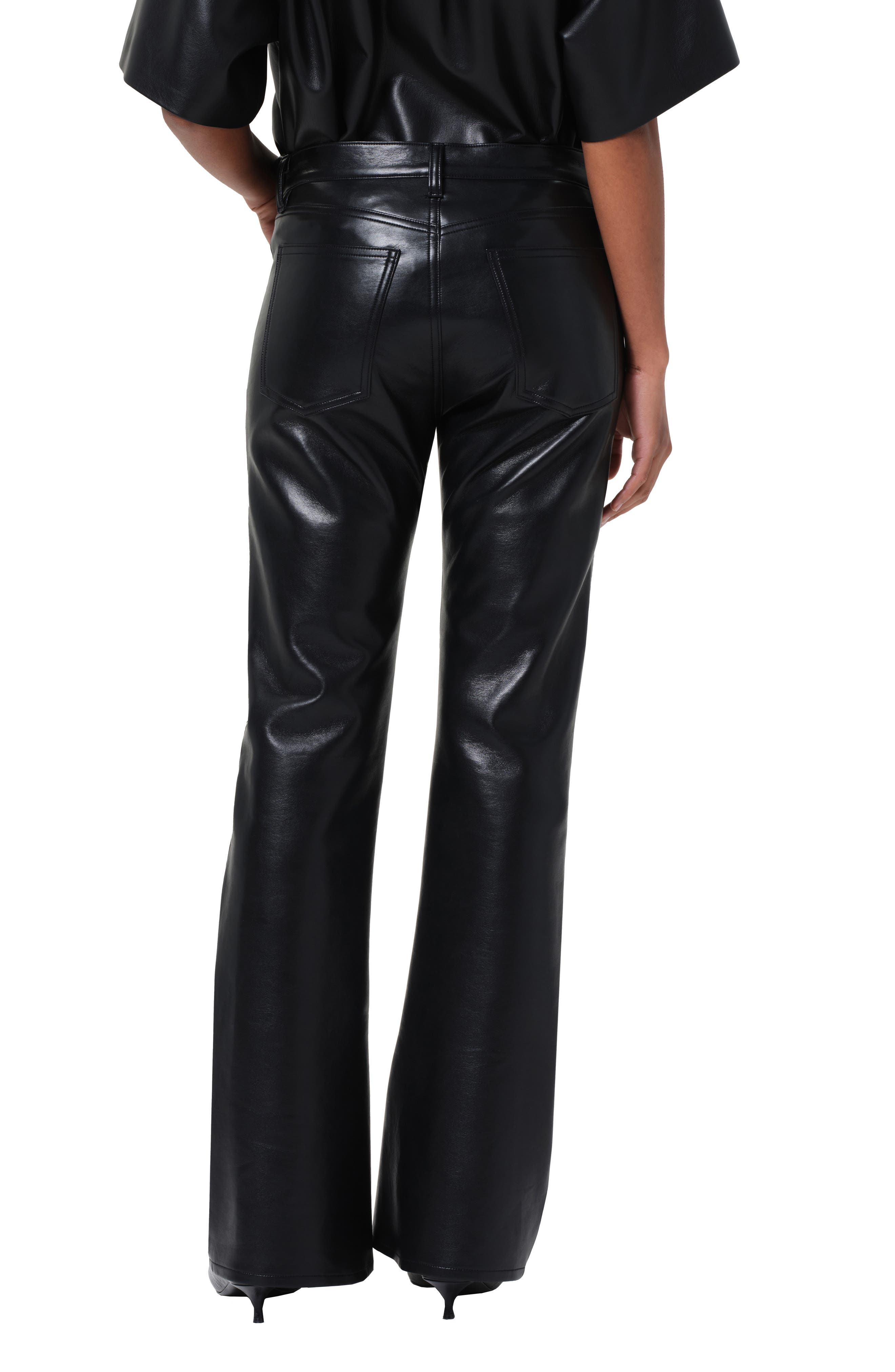 Leather Blend Kick Bootcut Pants - image 2