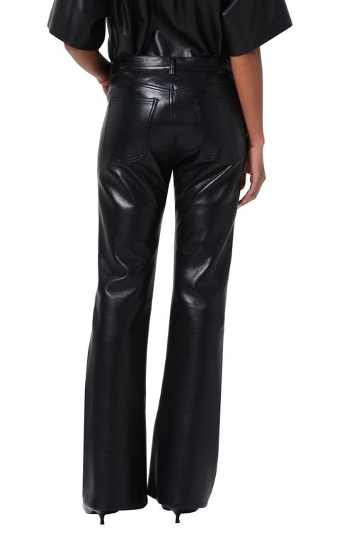 Agolde Kick Boot Recycled Leather-blend Flared Pants In Black