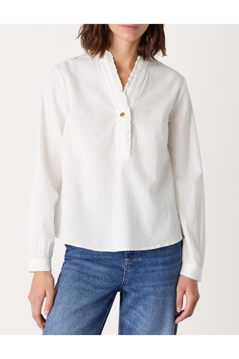 Textured Frill Shirt, Alternate, color, White