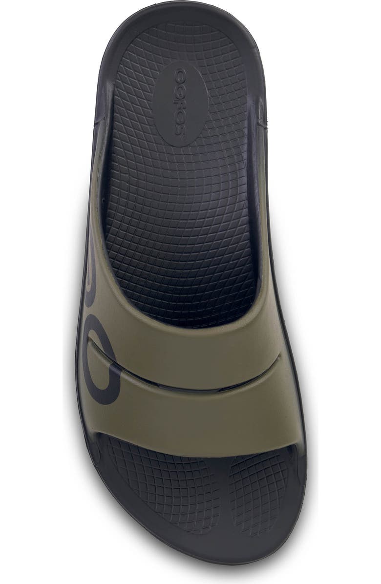 Oofos OOahh Sport Slide, Alternate, color, Tactical Green