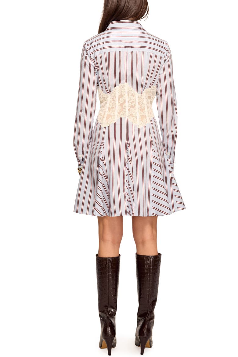 Wren Lace Bodice Shirtdress, Alternate, color, BLUE STRIPE