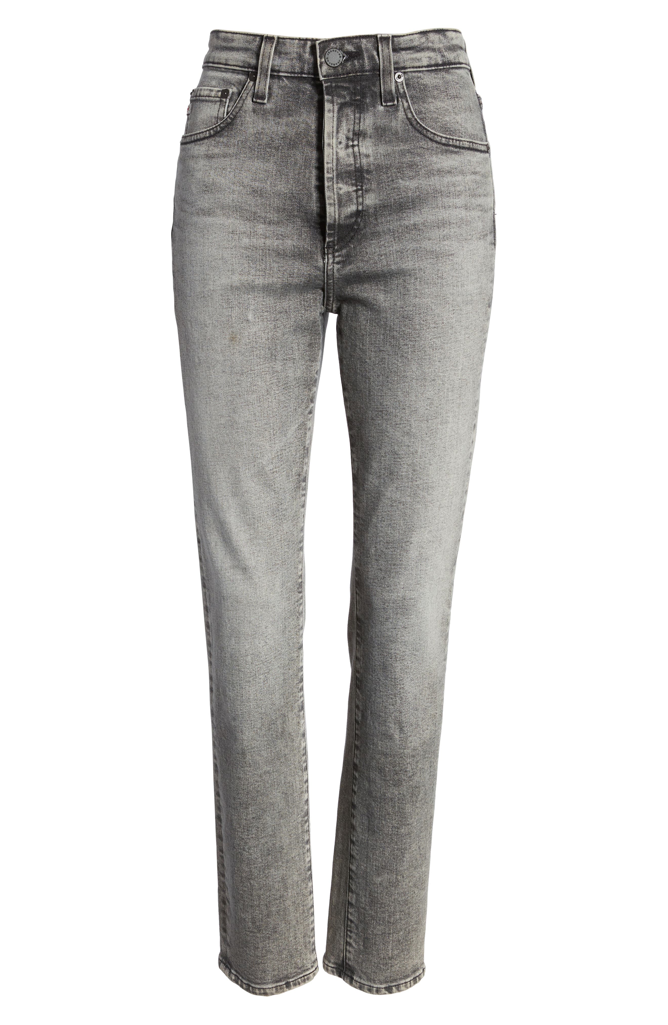 Alexxis High Waist Slim Straight Leg Jeans