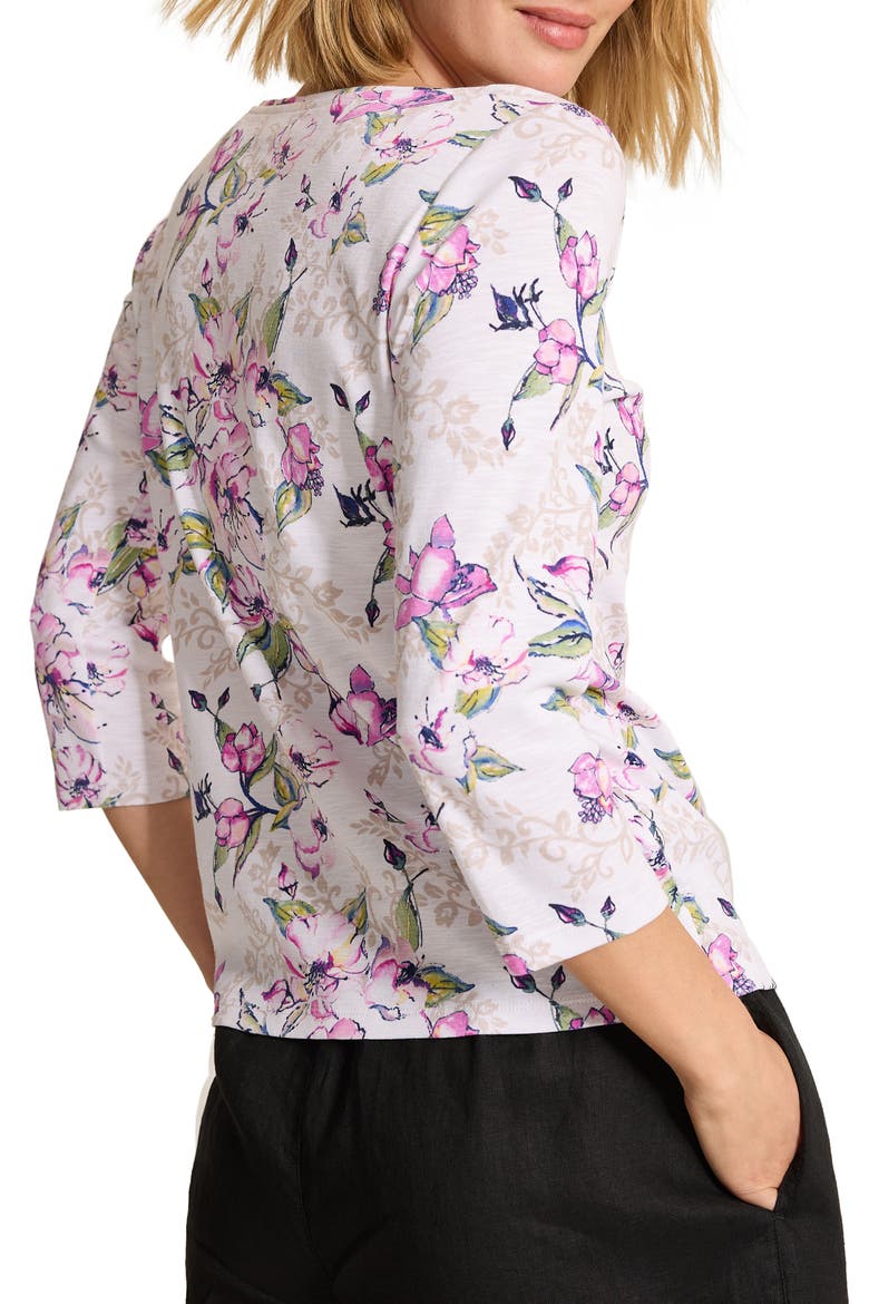 Ashby Isles Floral Gardens Cotton Rib T-Shirt, Alternate, color, WHITE