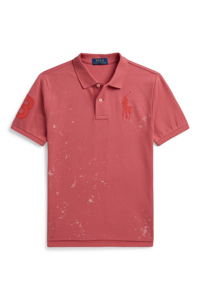Kids' Cotton Mesh Polo, Main, color, ADIRONDACK BERRY