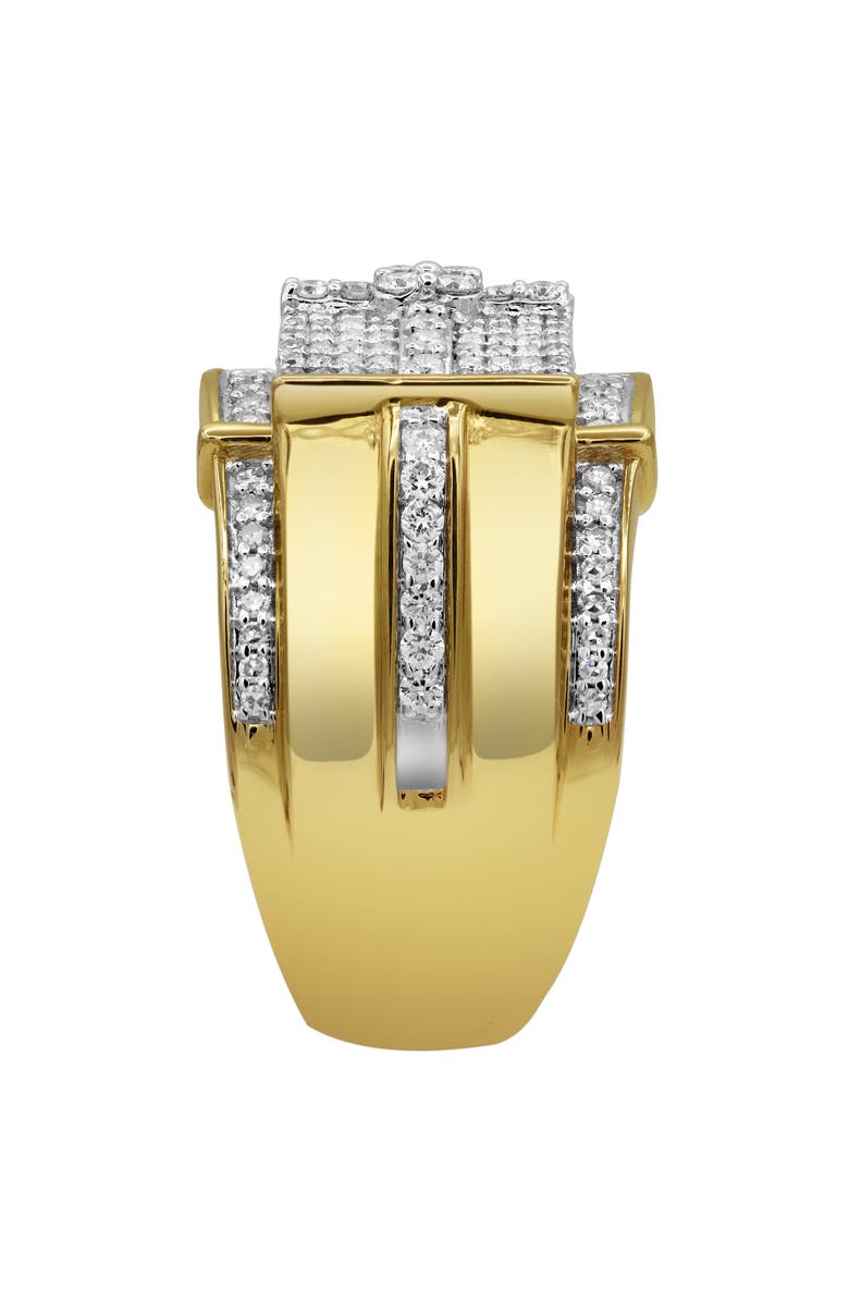 LuvMyJewelry Banner of Bling 14K Yellow Gold Diamond Men Statement Ring - 1.24ct., Alternate, color, 14K Yellow Gold