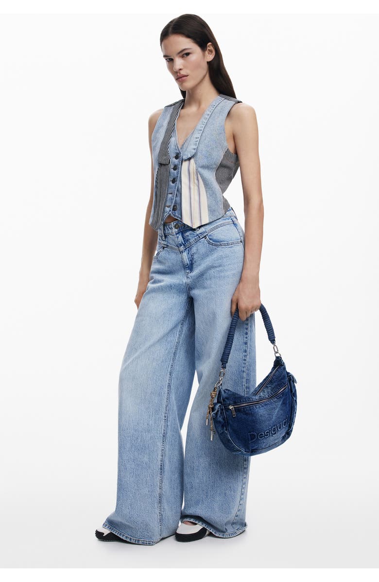 Desigual Denim Shoulder Bag, Alternate, color,