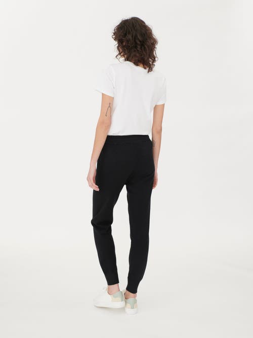 Gobi Mongolian Cashmere Cuffed Cashmere Jogger In Black