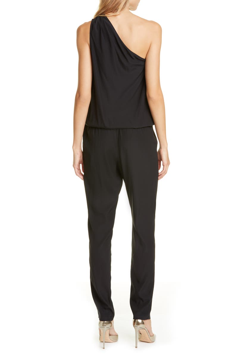 Ramy Brook Lulu One-Shoulder Jumpsuit, Alternate, color, Black