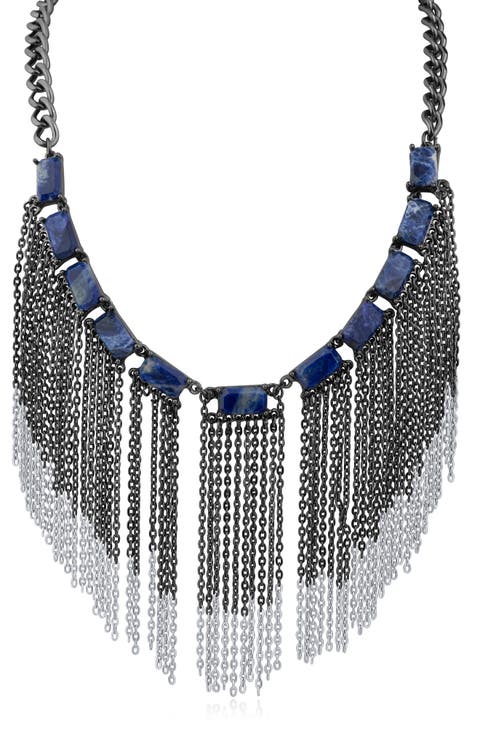 Sodalite Fringe Necklace