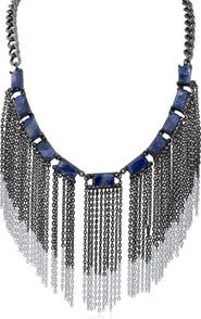 JARDIN Sodalite Fringe Necklace