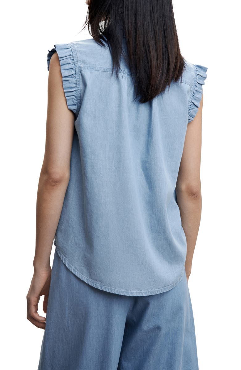 MANGO Ruffle Cotton Top, Alternate, color, 