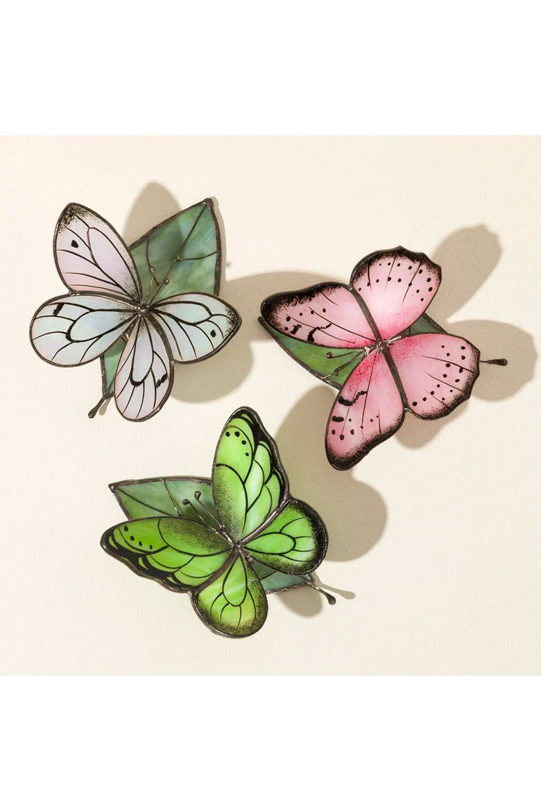 Stained Glass Butterflies with a Message, Alternate, color, Monarch (freedom, courage)