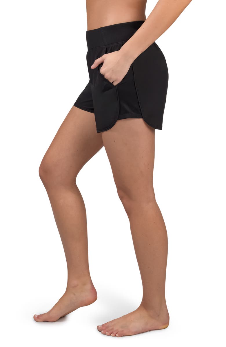 90 DEGREE BY REFLEX Woven Side Rib Shorts, Alternate, color, 