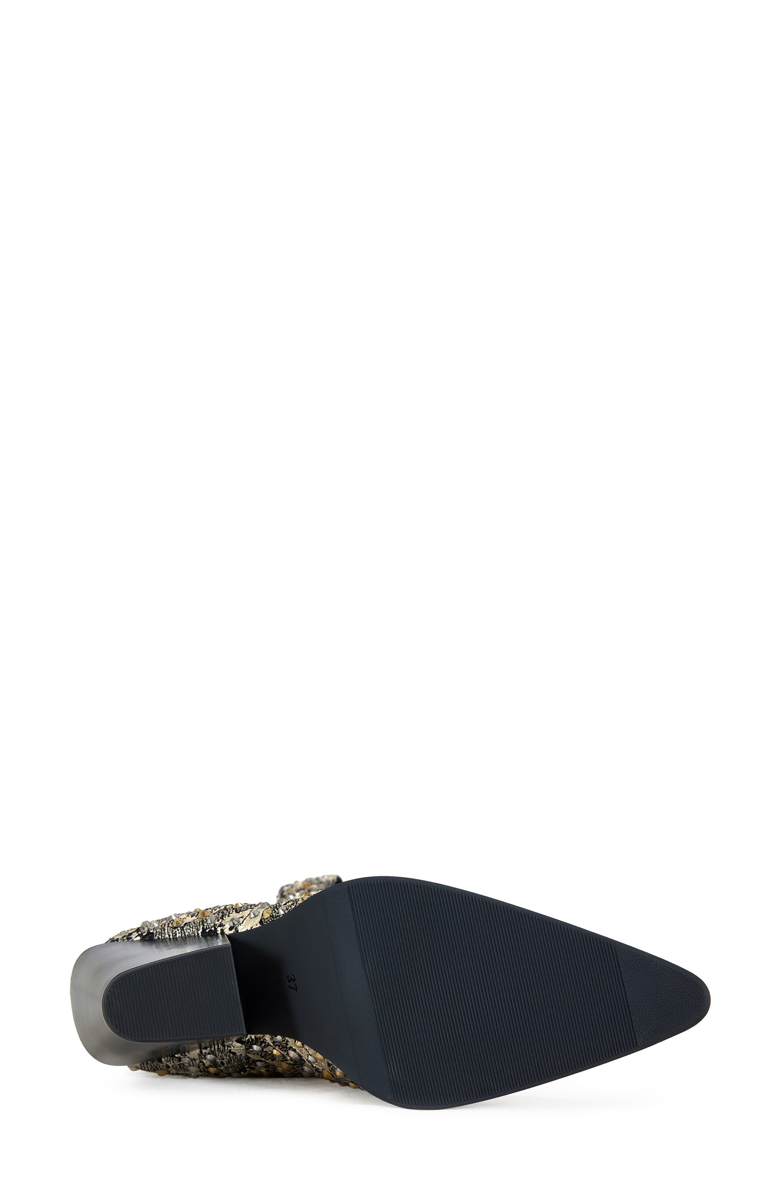 AZALEA WANG Zirenne Stud Bootie, Alternate, color, Gold Black